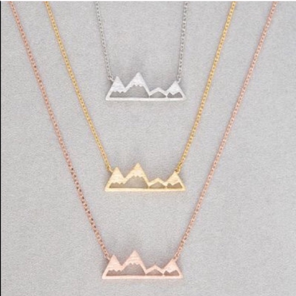 LAST ONE SALE Gold Mountain Peak Dainty Necklace - Picture 2 of 6